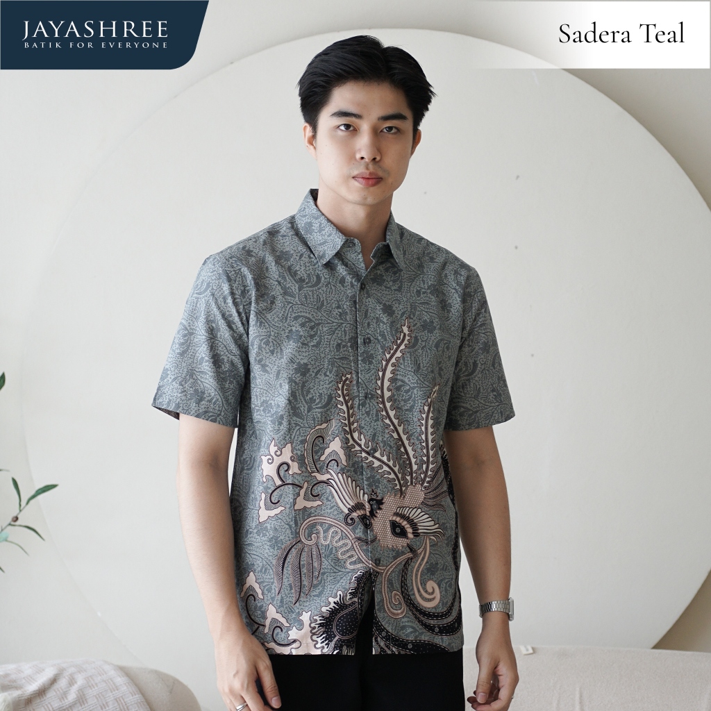 Jual [PAYDAY SALE] JAYASHREE - Sadera Teal Bahan Katun Premium - Kemeja ...