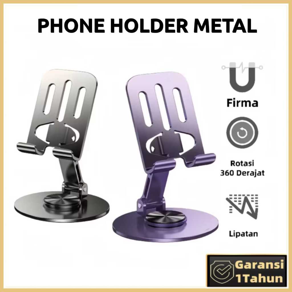 Jual [ HRC ] COD Desktop Phone Holder T13 Foldable Heavy Duty Metal ...