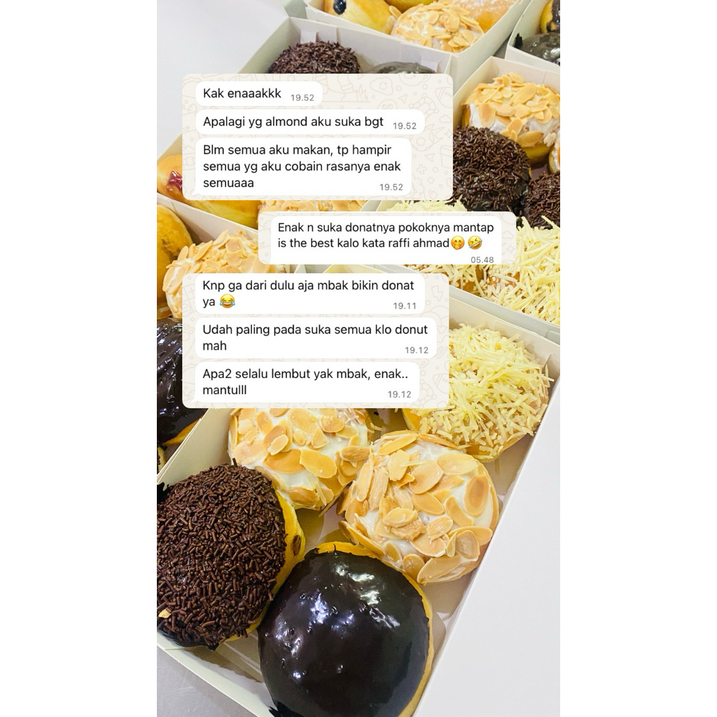Jual Donat Lembut Full Butter No Pelembut (1 box isi 6pcs) | Shopee ...