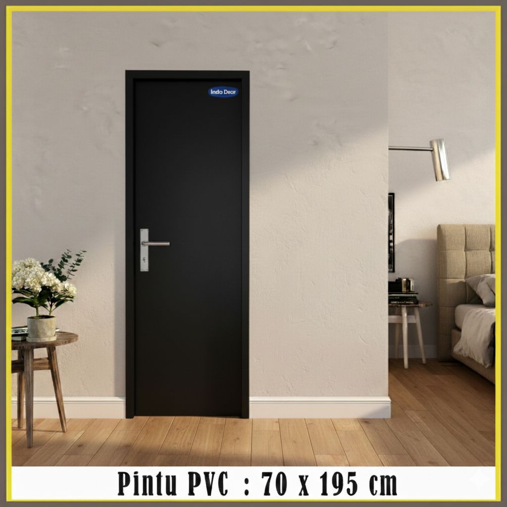 Jual Pintu Kamar Mandi PVC Hitam Estetik | Shopee Indonesia