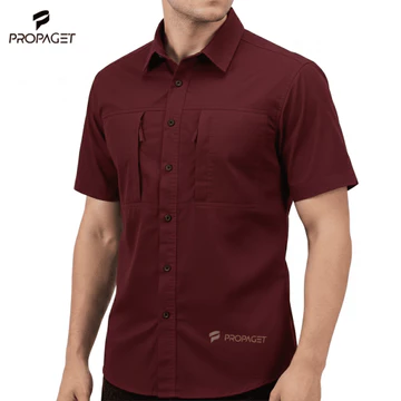Propaget Kemeja Tactical Pria Lengan Pendek Warna Putih