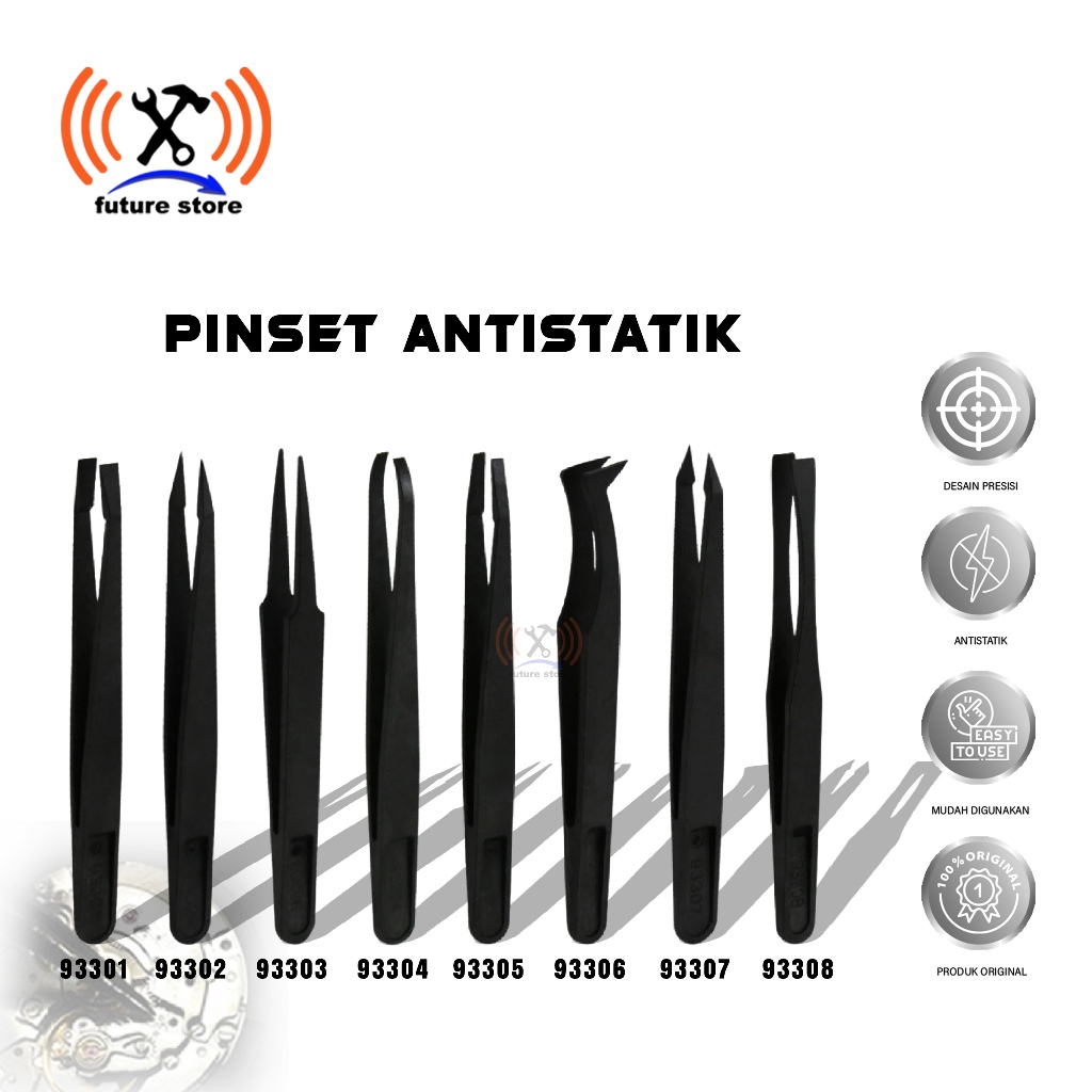 Jual TWEEZER ESD ANTI STATIS 93301 93302 93303 93304 93305 93306 93307 ...