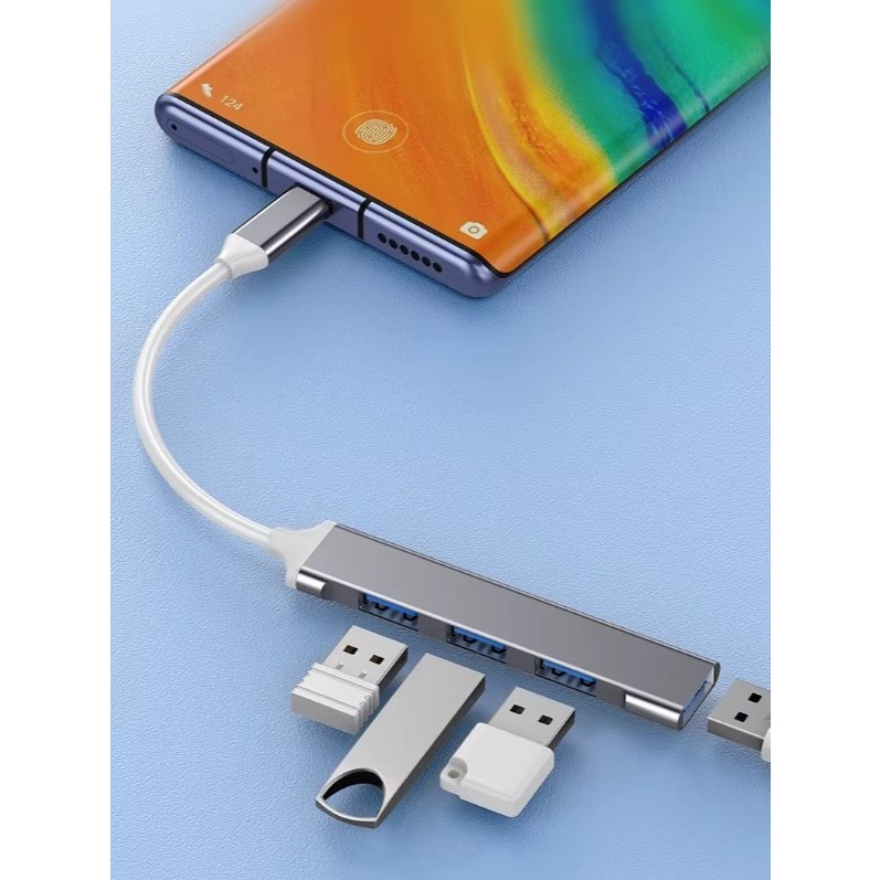 Jual Usb Hub 4 in 1 To Type C Konektor Usb 4 Port Female Usb Hub 4 Port ...