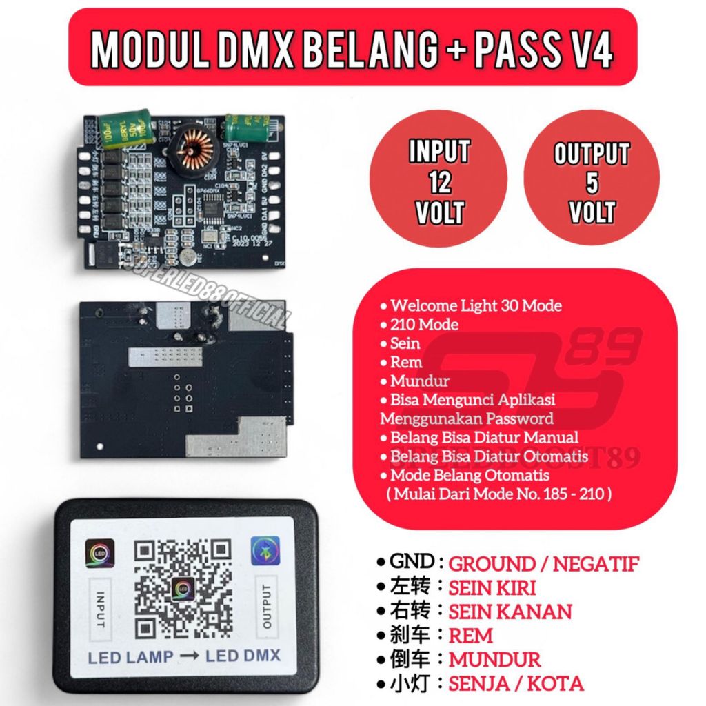 Jual NEW MODUL DMX BELANG V4 + PASSWORD LAMPU ALIS LED MATRIX RGB ...