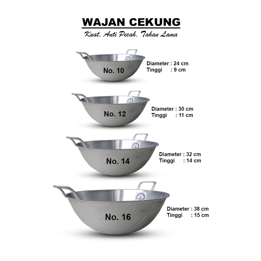 Jual kuwali Keceng Pengorengan Cekung Katel Alumunium Cekung Wok pan ...