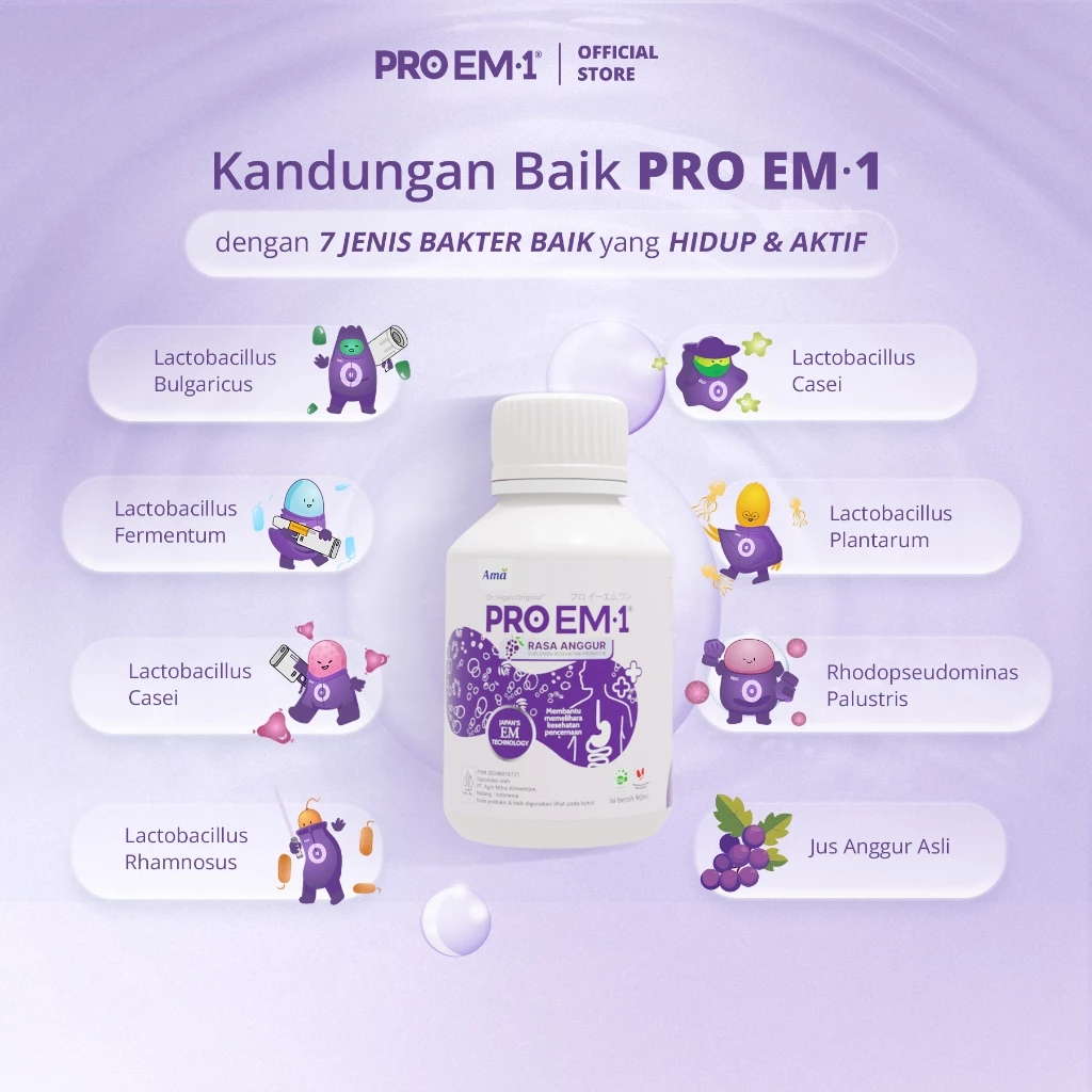 Jual PRO EM1 90ml | Suplemen Probiotik I Original 100% | Shopee Indonesia