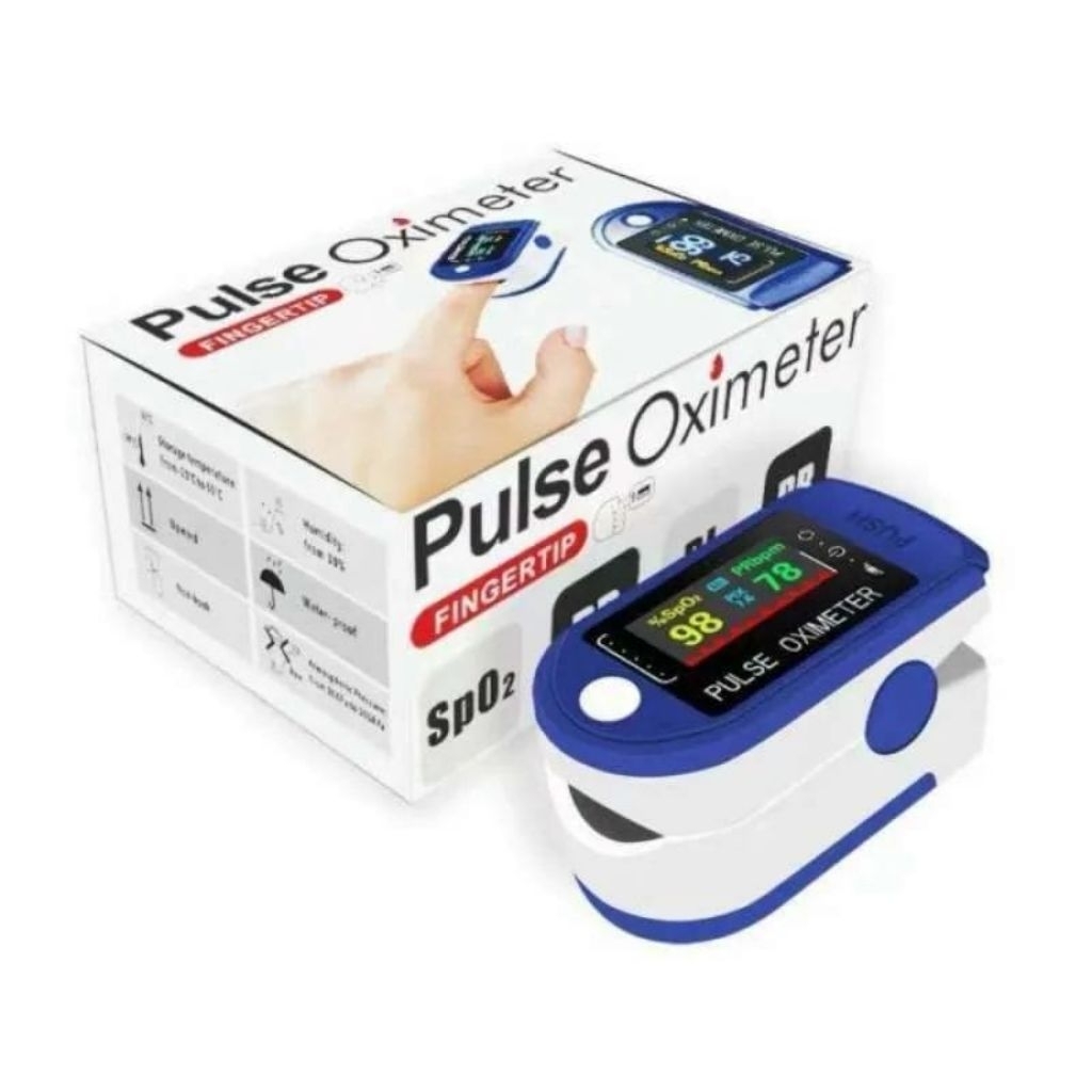 Jual FREE DOMPET + BATERAI Oximeter SPO2 Box putih oxymeter saturasi ...