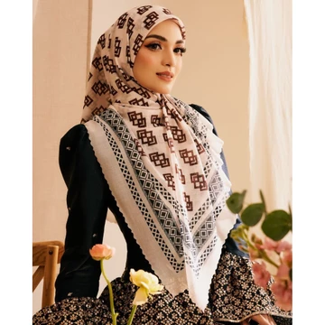 Sale! Part 1 Hijab Voal Segiempat Motif Malay SHAWLPUBLICA