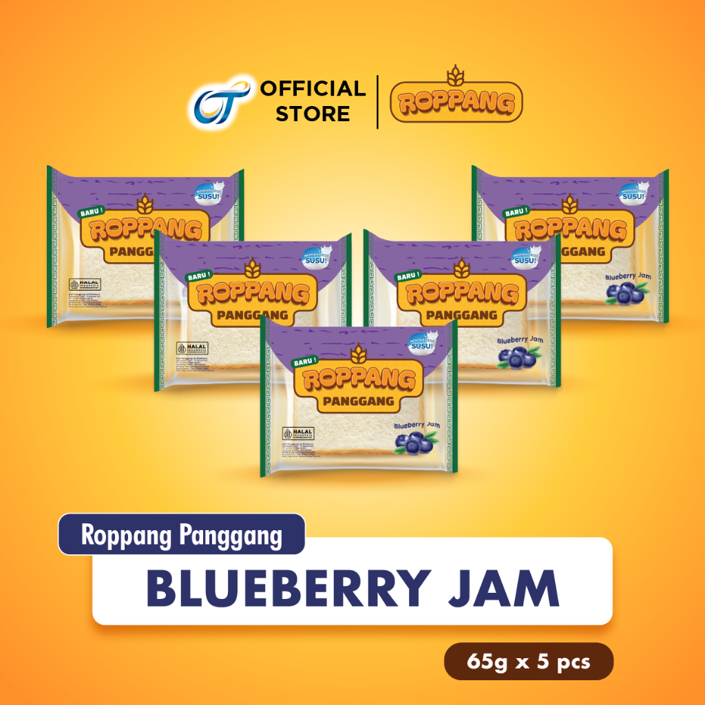 Jual Roppang Rasa Blueberry Jam [1 Pack Isi 5 Pcs] – Roti Panggang Isi ...