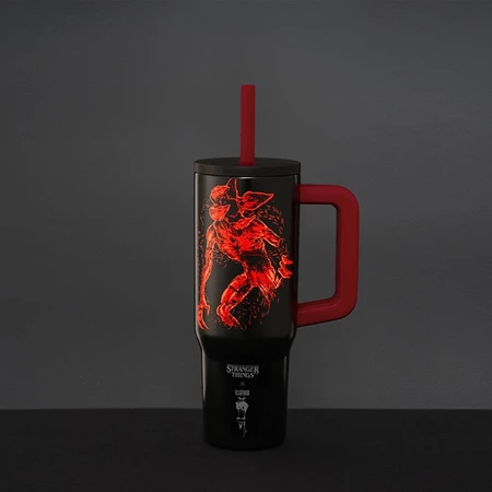 Thermic Mug with Straw and Handle Stranger Things