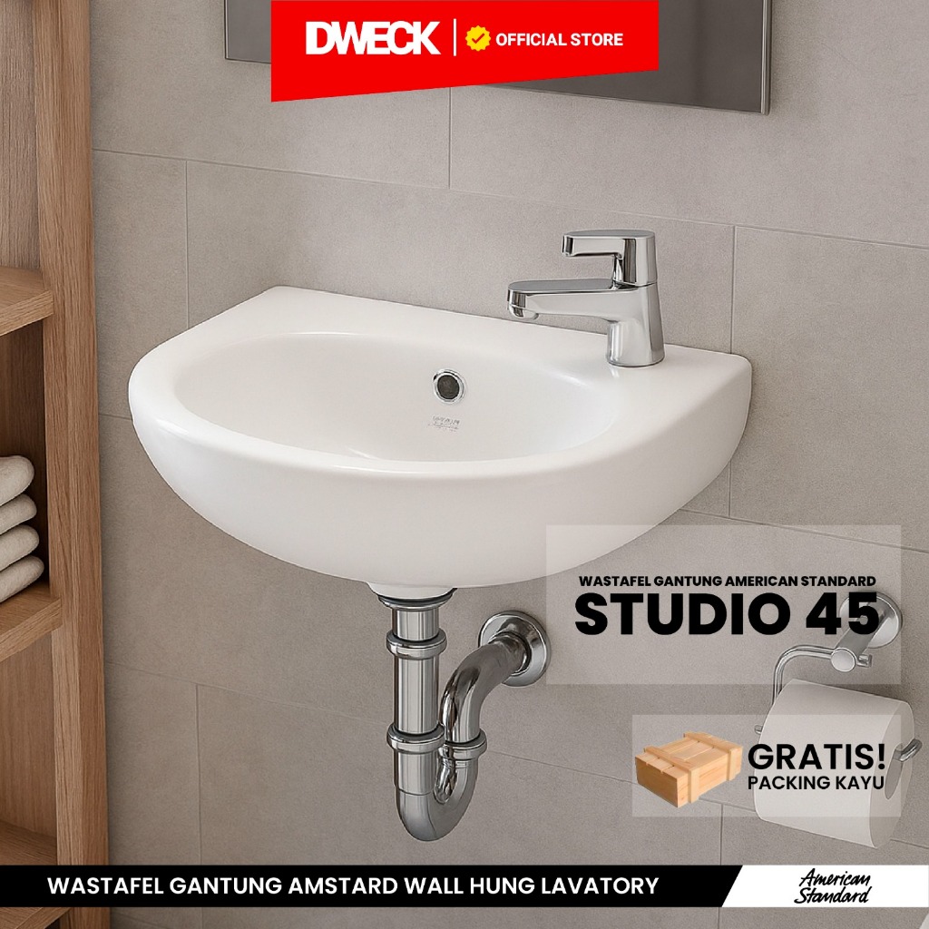 Jual AMERICAN STANDARD - Wastafel Studio 45 Paket Lengkap / Wastafel ...