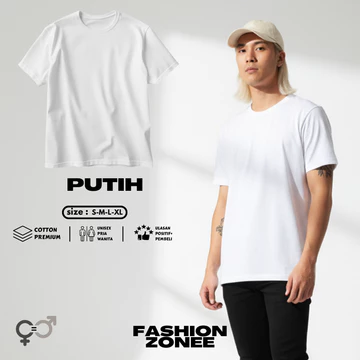 Kaos Polos Cotton Combed Premium Lengan Pendek Premium Pria Wanita