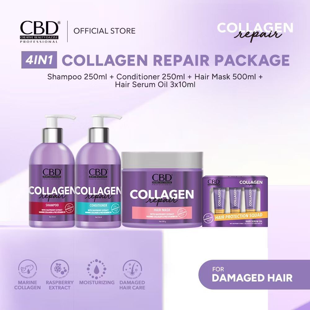 Jual CBD Colagen Repair / Perawatan Rambut Rusak /Shampoo Conditioner ...
