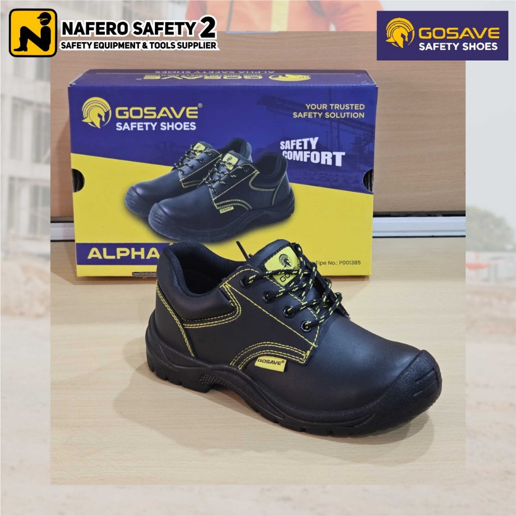 Jual sepatu safety low cut anti slip original gosave ujung besi type ...