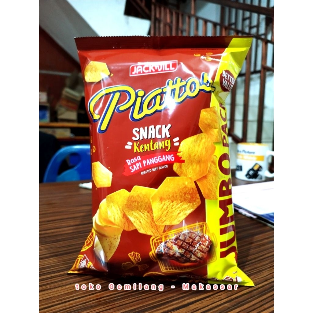 Jual (120 gr) Piattos snack kentang rasa sapi panggang kemasan jumbo ...