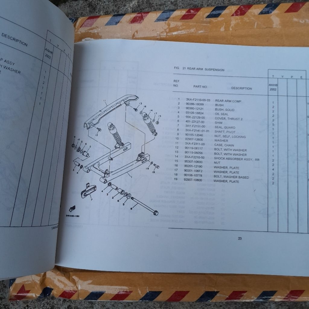 Jual Buku part catalog katalog yamaha f1zr fizr 2002 original | Shopee ...
