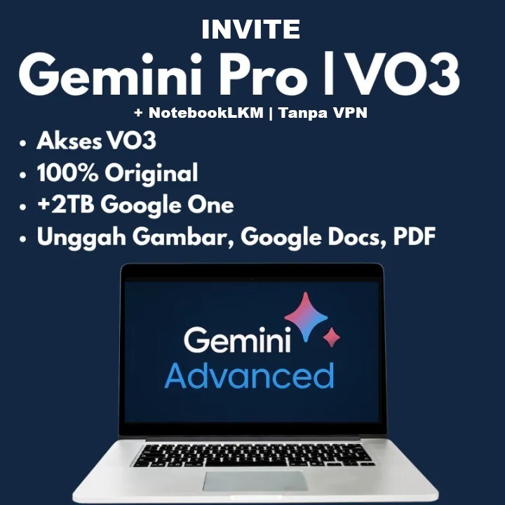 Jual Gemini AI PRO VEO 3 | 15 Bulan | NO VPN | Private | Full Garansi ...