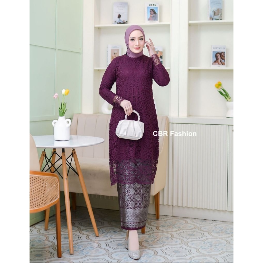 Jual Setelan Kebaya Baju Kurung Brokat Rok Songket Lilit Tersedia ...