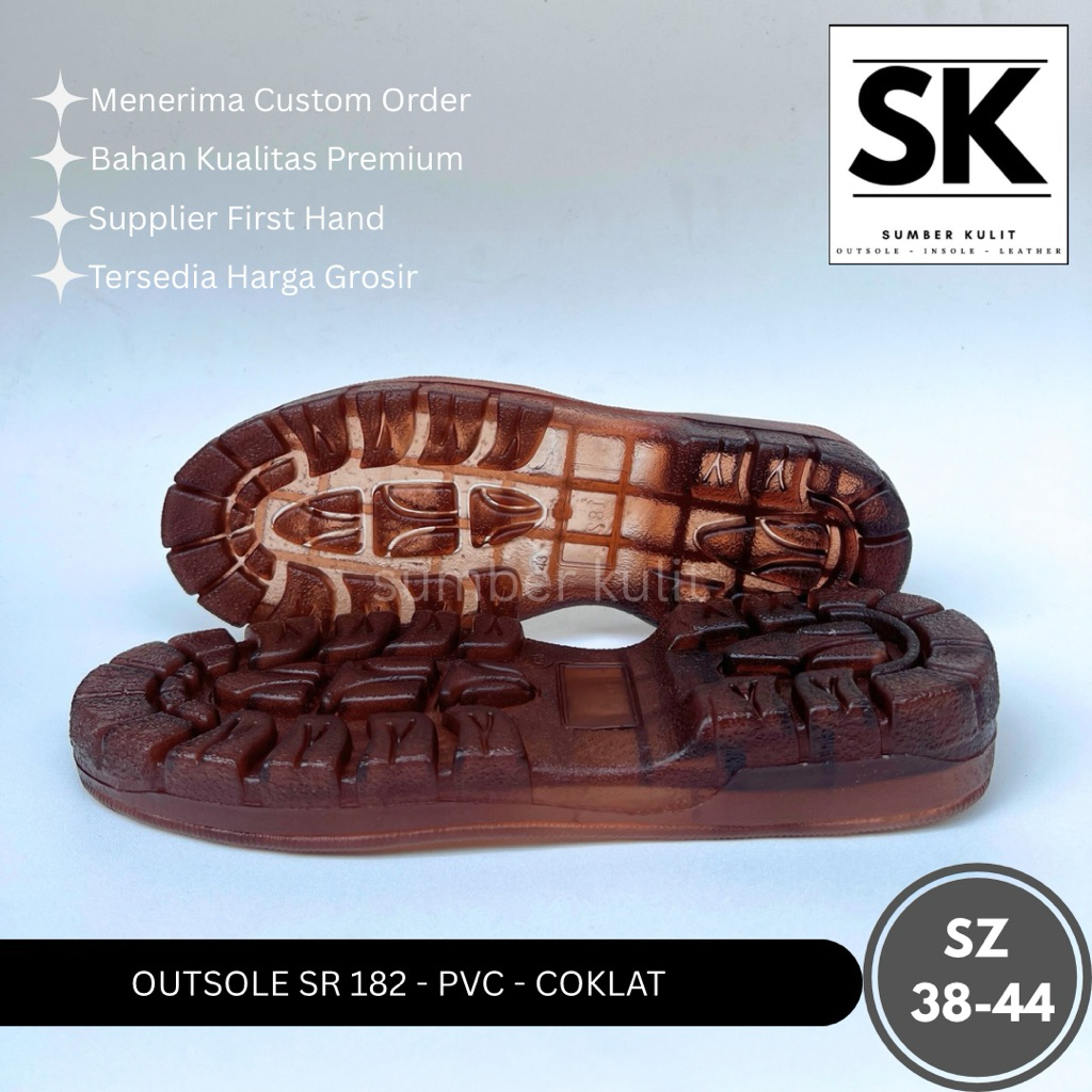 Jual SOL HALLOW PVC COKLAT / OUTSOLE PVC TEBAL PREMIUM COKLAT / OUTSOLE ...