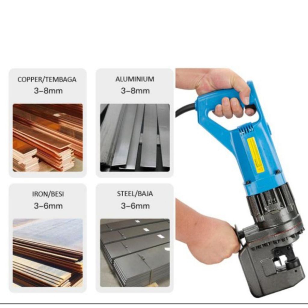 Jual mesin pembolong plat besi 20 mm electric hole punch machine 20 mm ...