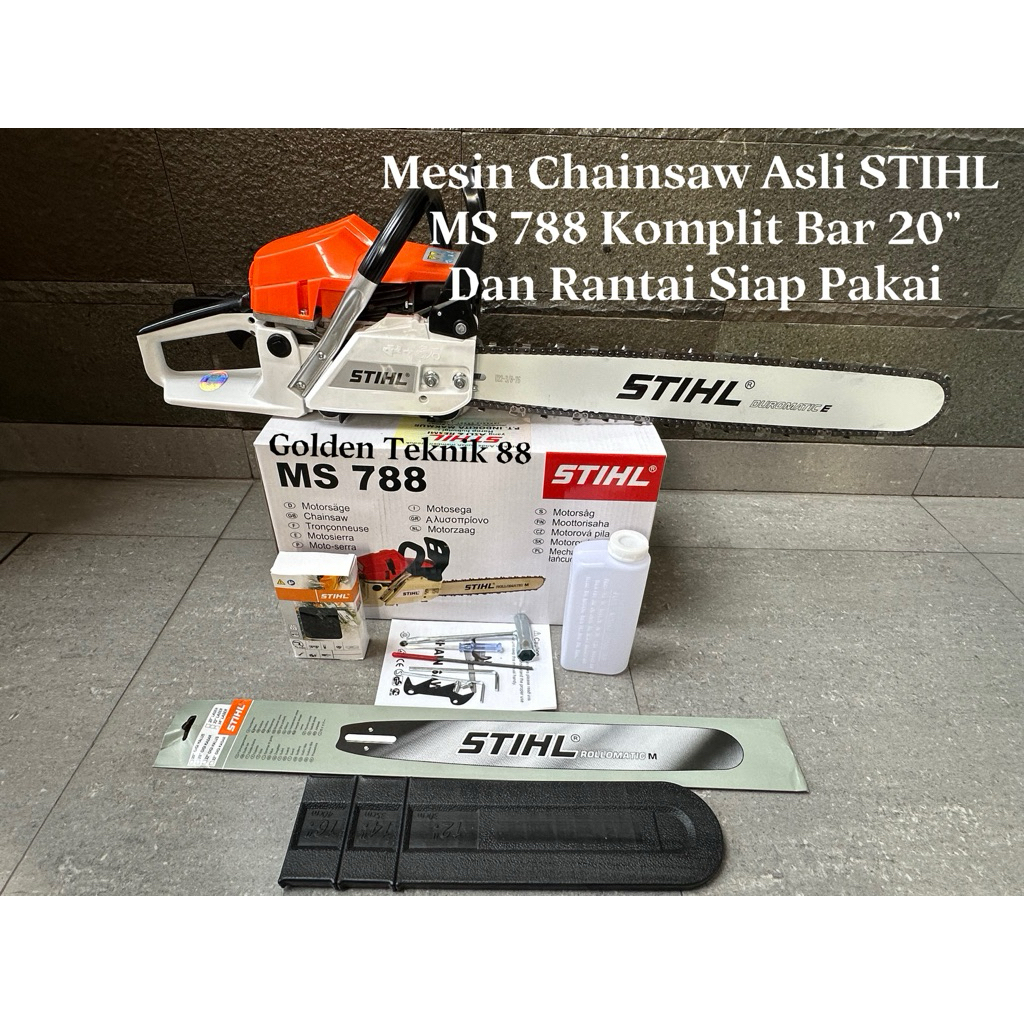 Jual TERMURAH MESIN CHAINSAW STIHL MS 788 BAR 20 DAN RANTAI FULLSET ...