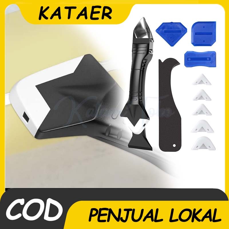 Jual 9pcs Alat Sealant Kaca dan Nat Keramik Set Scraper Multifungsi ...