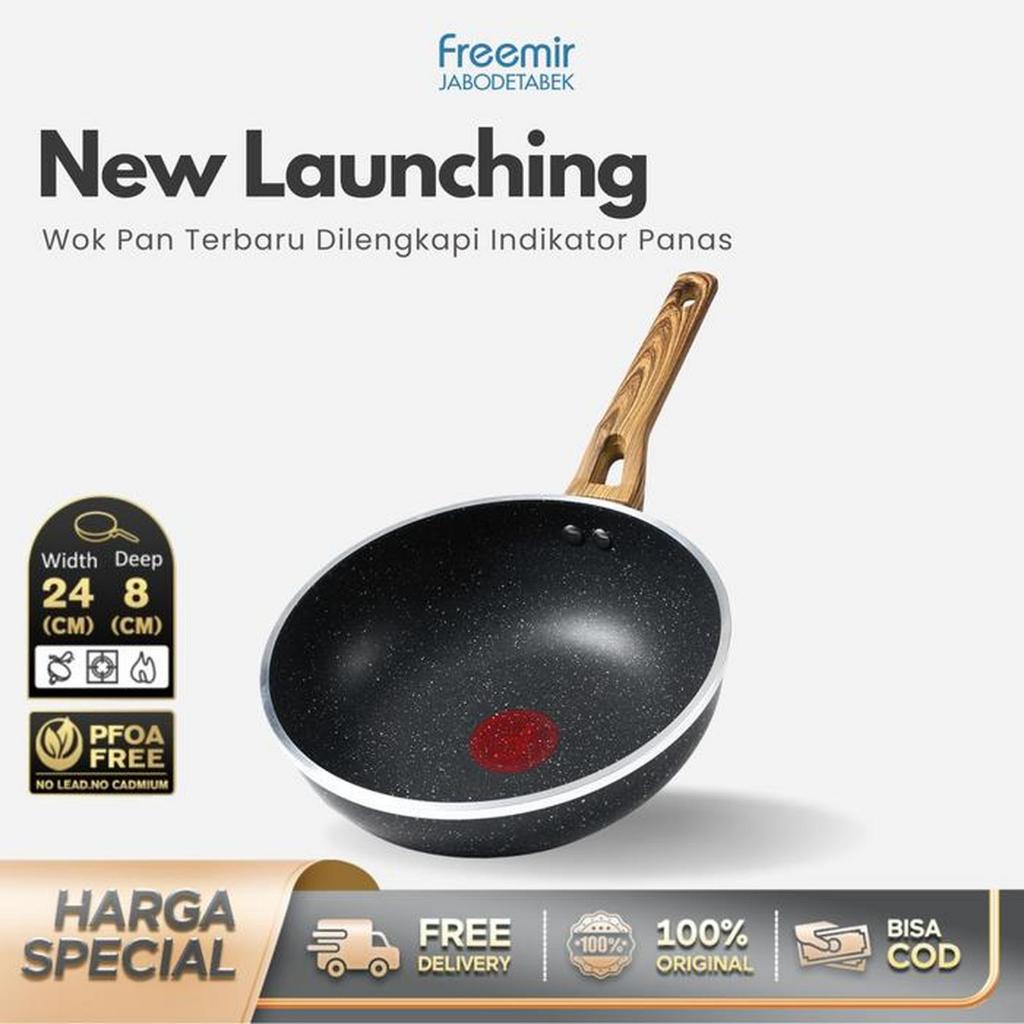 Jual Freemir Frying Pan Wajan Penggorengan 24cm dengan Indikator Panas ...