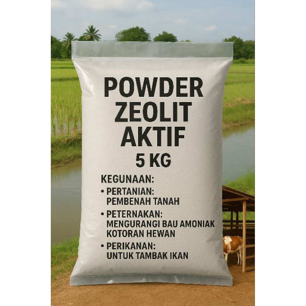 powder zeolit 5 kg media tanam untuk perkebunan peternakan perikanan dan pupuk pertanian bisa untuk reptil geco mesh 150/5000