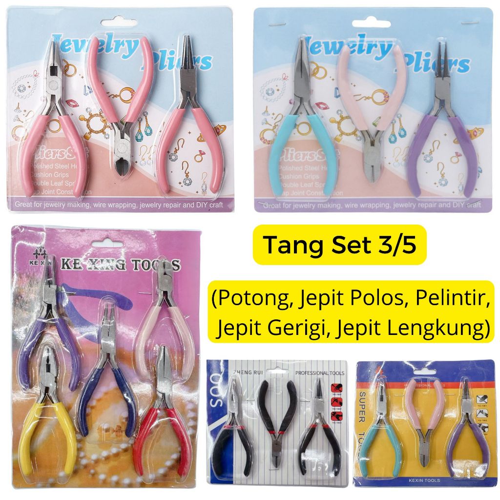 Jual Tang Kit Perhiasan Aksesoris Tang Set isi 3 / tang set isi 5 ...