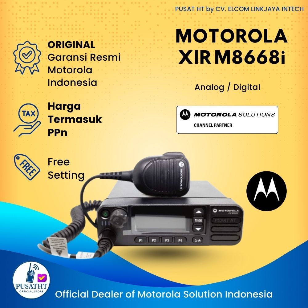 Jual Radio Rig Motorola Digital Analog XiR M8668i M 8668i VFH UHF IP54 ...