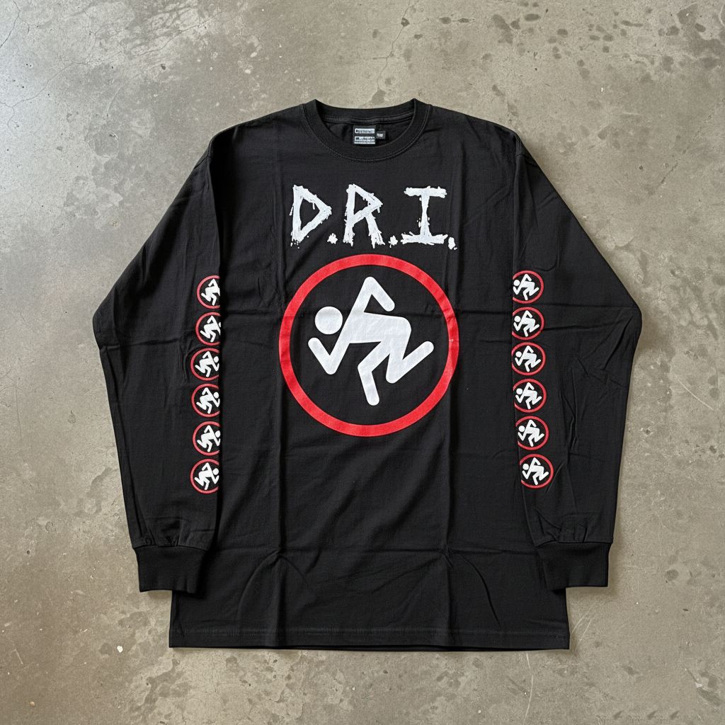 Jual KAOS BAND OFFICIAL D.R.I. - SKANKING MAN SCRATCH LOGO LONG SLEEVE ...