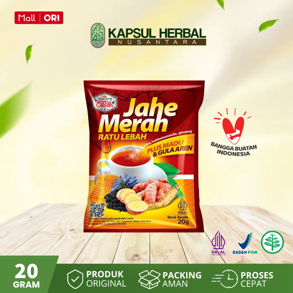 Jual JAHE MERAH RATU LEBAH SACHET DENGAN MADU DAN GULA AREN | Shopee ...