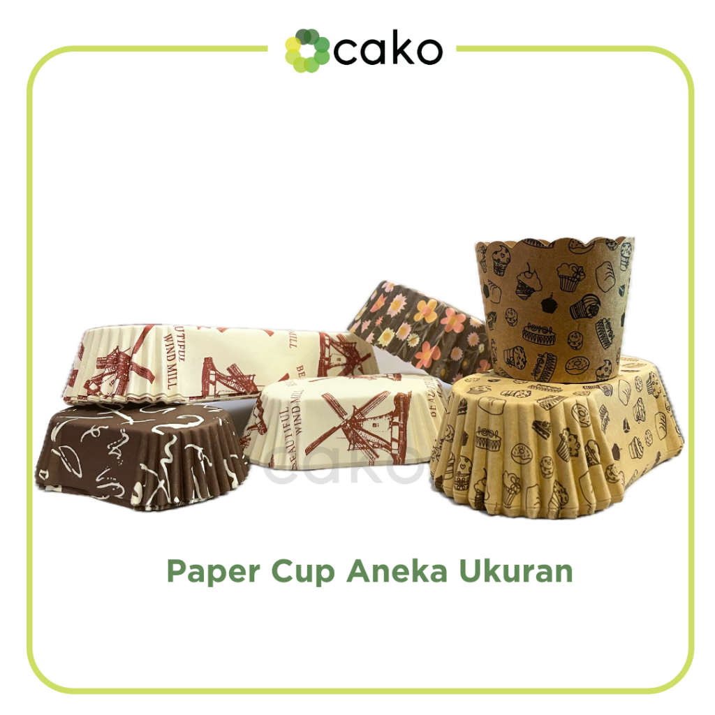 Jual Paper Cup Case Laminasi Aneka Ukuran & Motif (isi 20pcs) / Cake ...