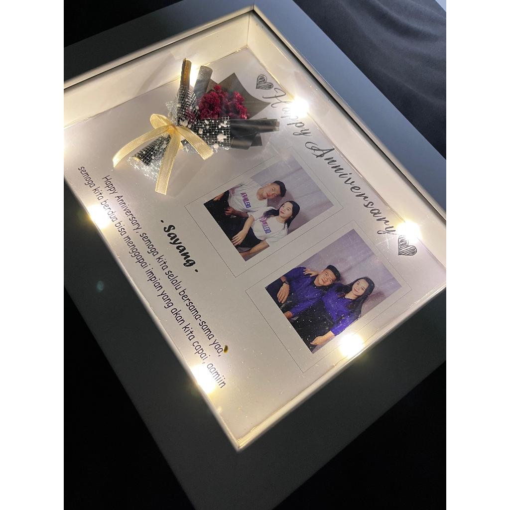 Jual KADO ULANG TAHUN COWOK CEWEK FRAME 3D PAKAI LAMPU / HADIAH WEDDING ...