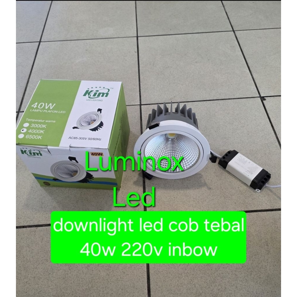 Jual downlight kim led cob 40w 40watt / spotlight plafon led 40watt 40w ...