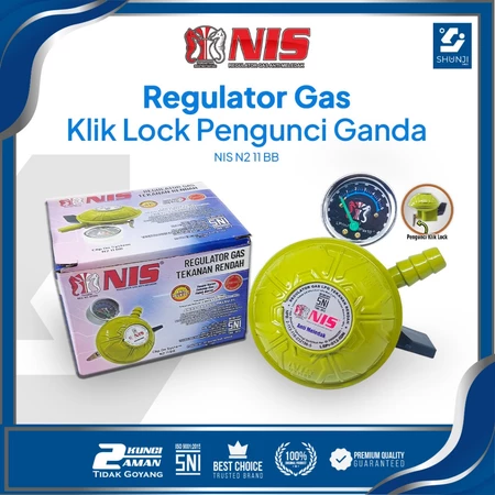 REGULATOR GAS NIS DUA PENGUNCI N2-11-BB TEKANAN RENDAH