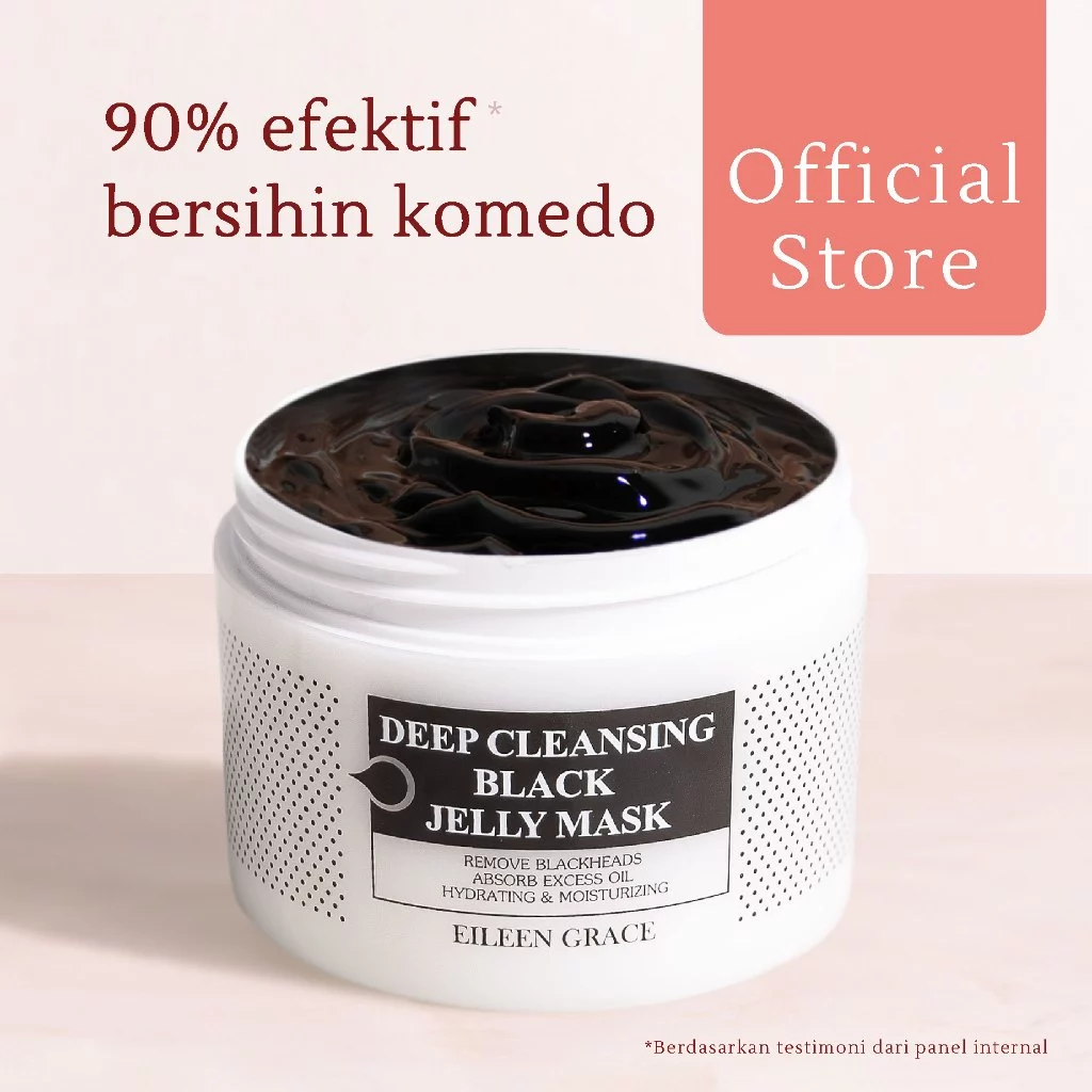 Pratinjau EILEEN GRACE - Deep Cleansing Black Jelly Mask 300 ml | Masker Wajah | Komedo | Pori | Kulit Berminyak | Chicken skin | Gentle exfoliation