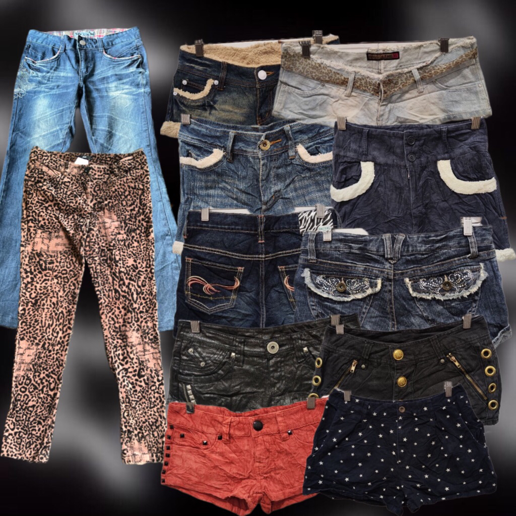 Jual THRIFT jorts, celana y2k, low rise jeans, grunge, gothic, cottage ...