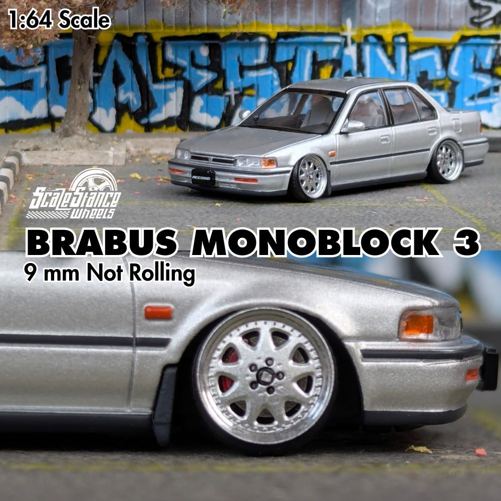 Jual Velg Diecast Brabus Monti Monoblock 3 ukuran 9mm Skala 1:64 Scale ...