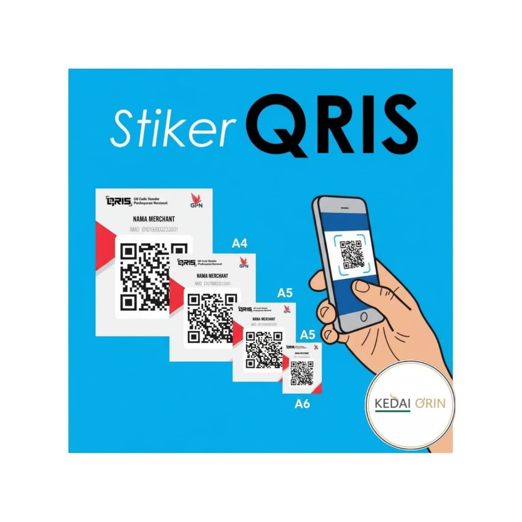 Jual Cetak Stiker Qris Premium Ukuran A6 | Shopee Indonesia