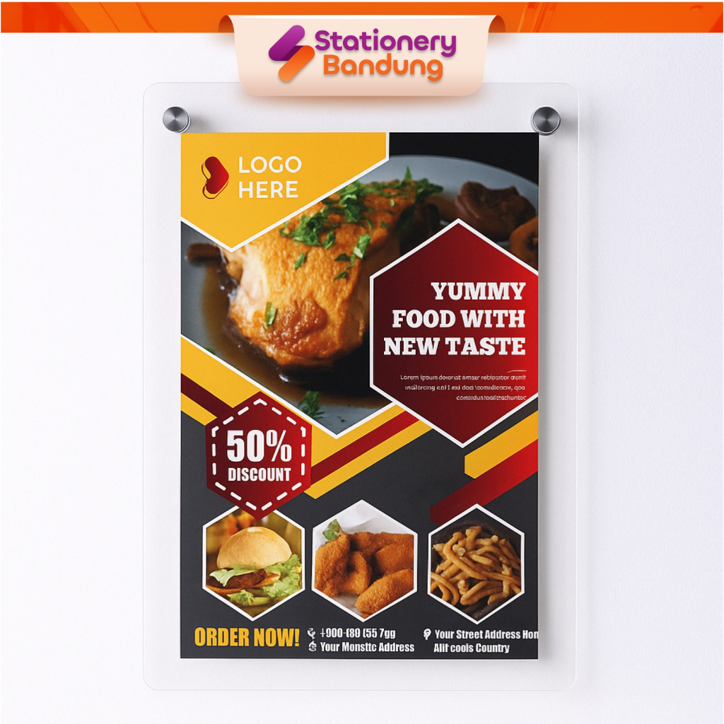 Jual Frame Akrilik A4 Bingkai Foto Poster Pajangan Dinding Display Menu ...