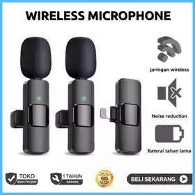SKS Mic Wireless Clip On Microphone Affiliate Live Microphone Mikrofon Lavalier Hp Plug Play