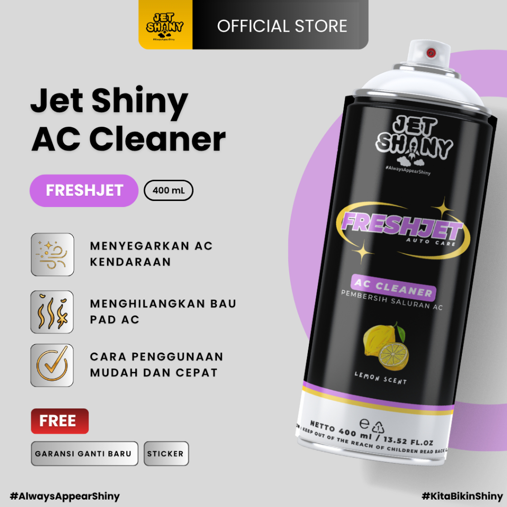 Jual Jet Shiny FreshJet | AC Cleaner Mobil | Refresher - Evaporator ...