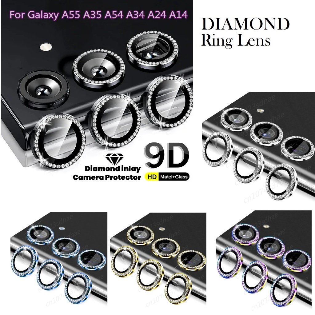 Jual SAMSUNG A55 A35 A34 A24 A14 DIAMOND RIng Pelindung Kamera Tempered ...