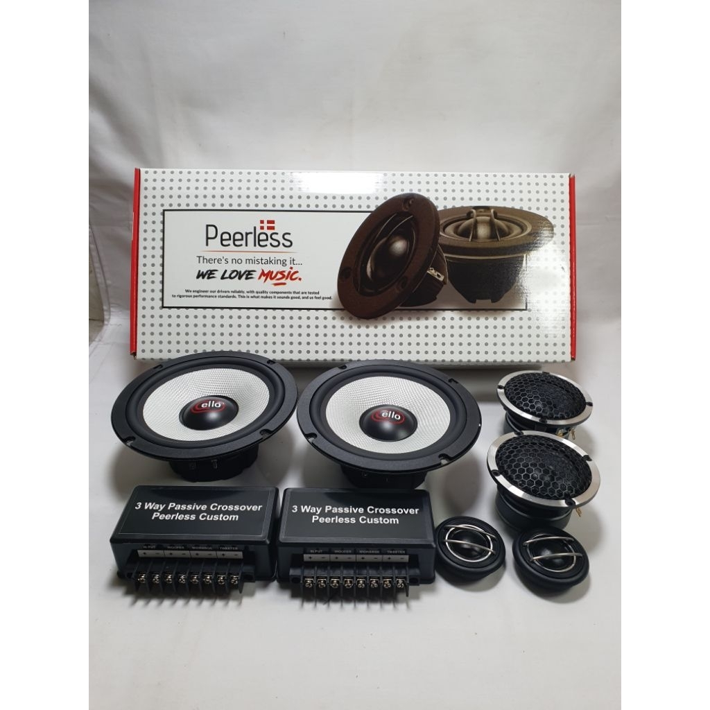 Jual Speaker Component Split 3 Way Peerless custom by cello 6 Inch ...