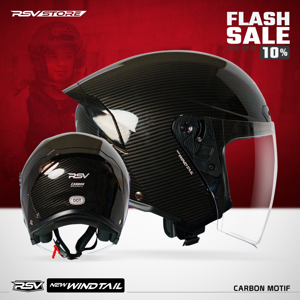 Jual HELM RSV NEW WINDTAIL MOTIF CARBON GRAPHIC | Shopee Indonesia