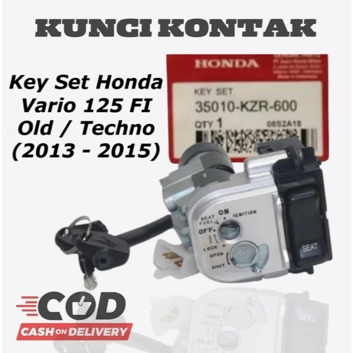 Jual Kunci Kontak Honda Vario 125 FI Old / Techno 2013–2015 Key Set ...