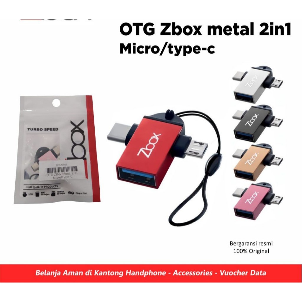 Jual OTG ZBOX 2In1 Micro/Type-C 2In1 | Shopee Indonesia
