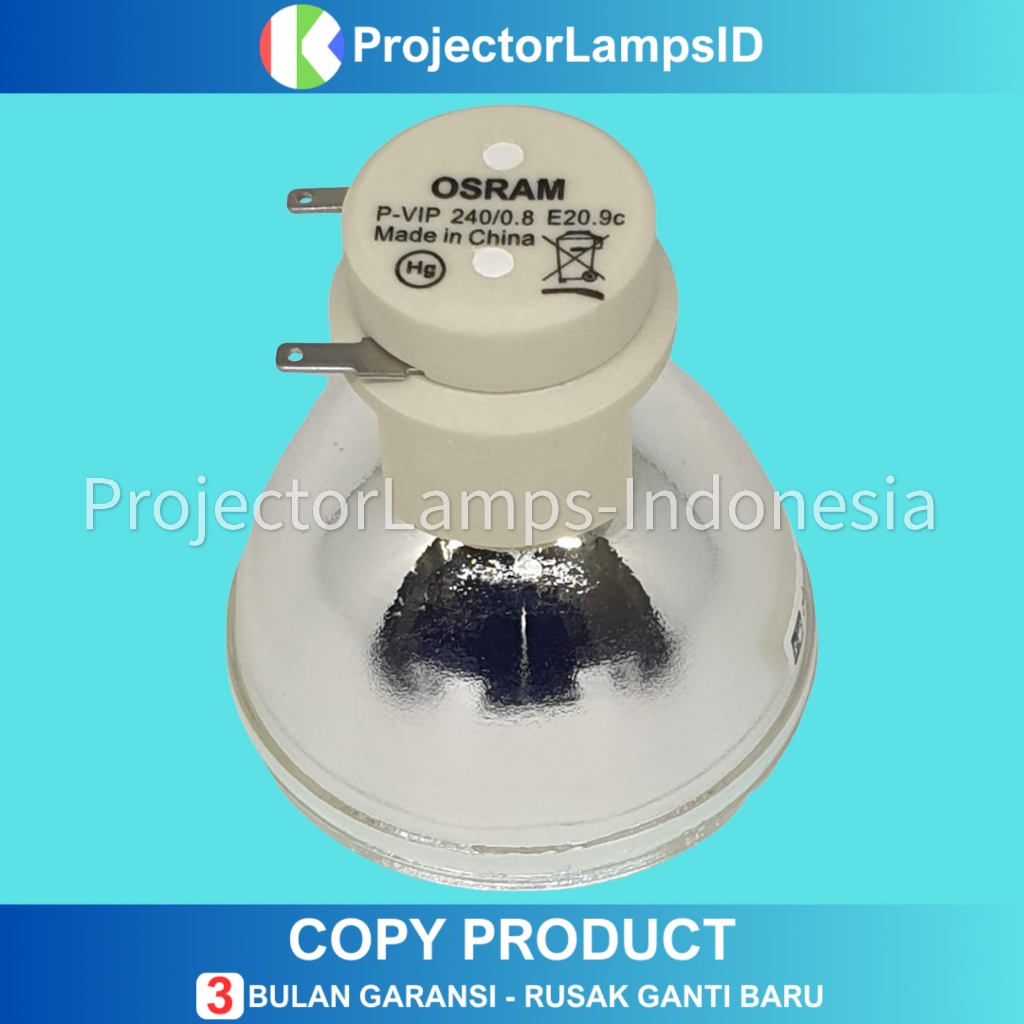 OSRAM P-VIP 240/0.8 E20.9N, Lampada Per Proiettore Senza Alloggiamento, 240W, 70V, Qualità Originale