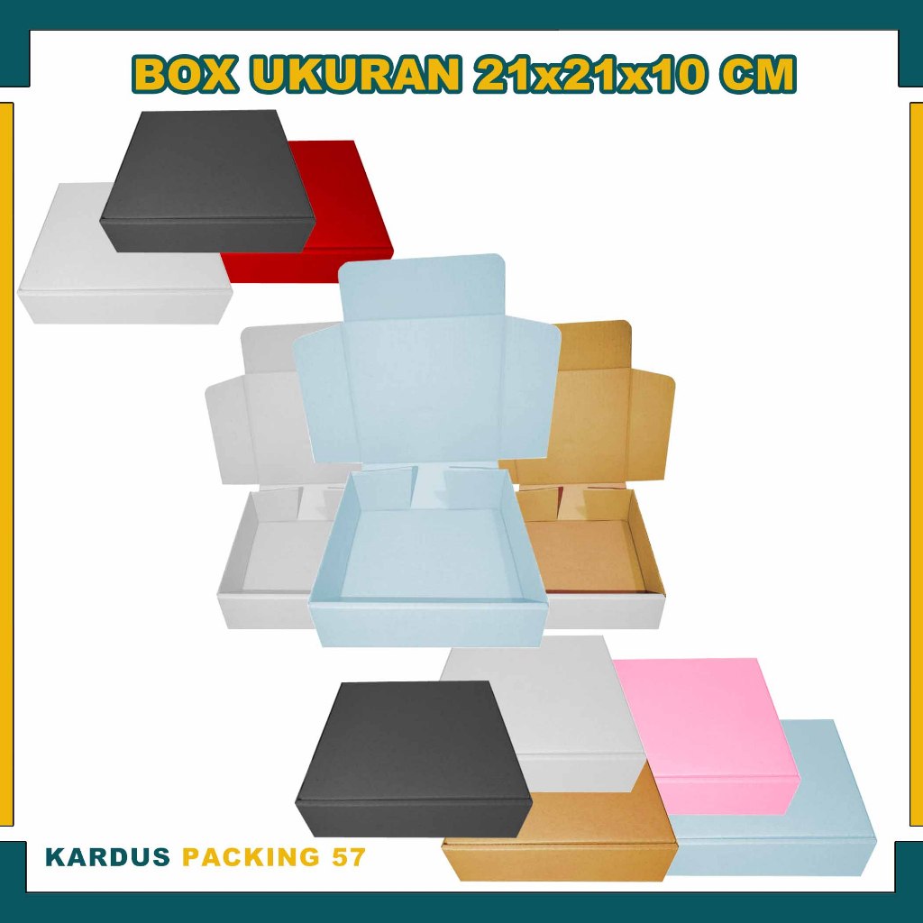 Jual Box 21x21x10 Cm / Lipat Depan / Box Pizza / Box Hampers | Shopee ...